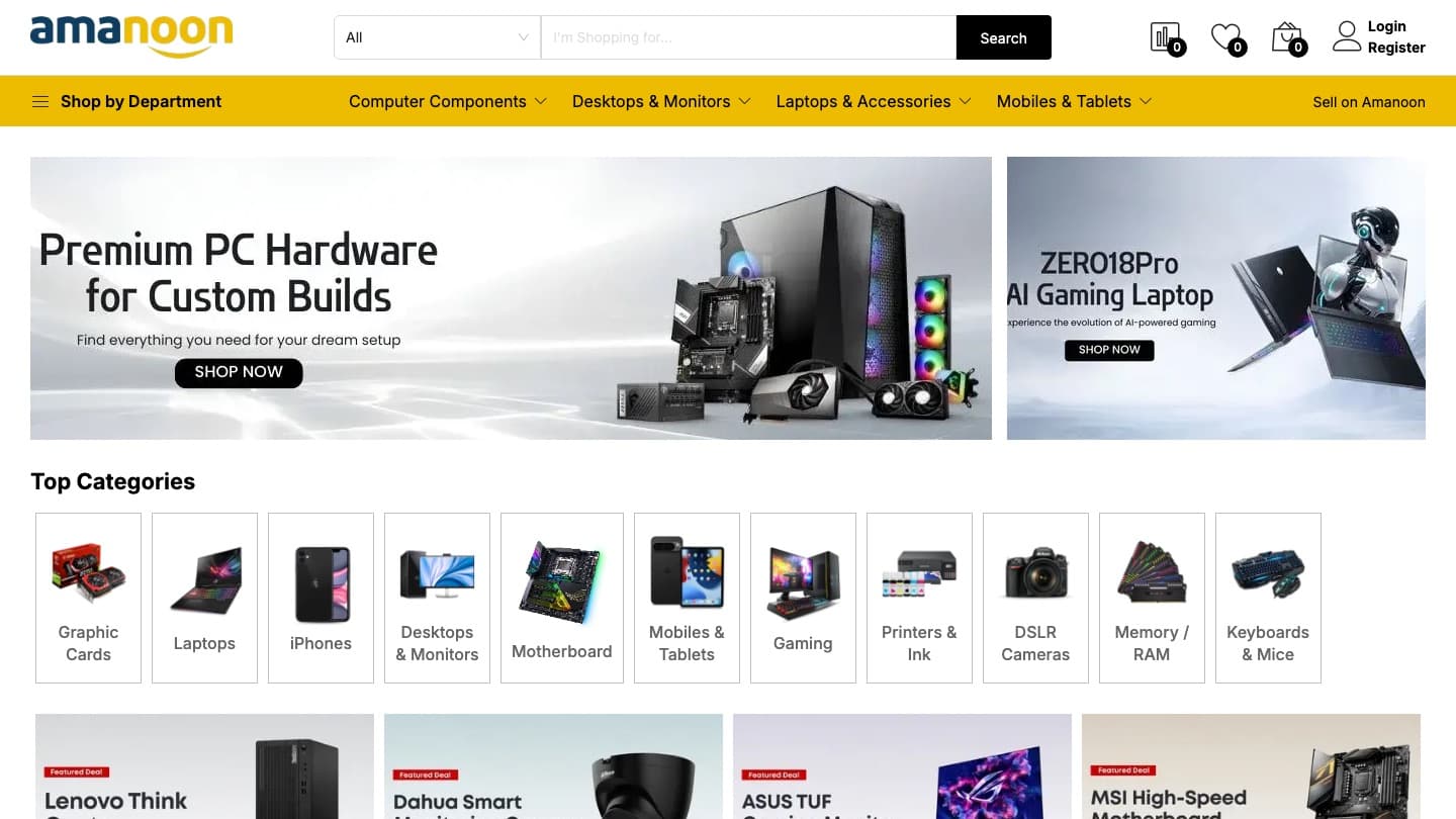 Amanoon — Multi-Vendor Marketplace & Seller Portal — cover