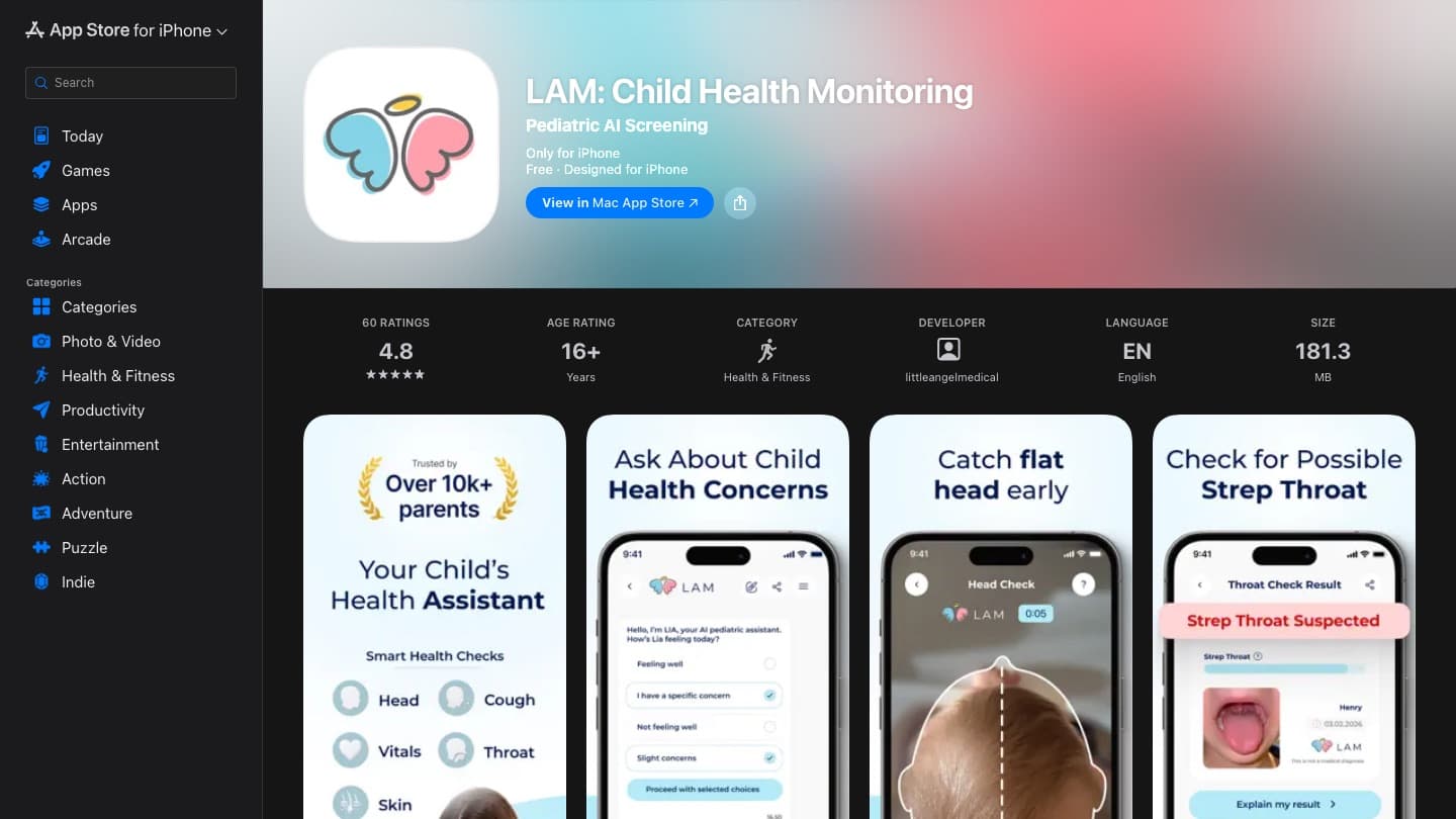 Little Angel Medical — LAM Child Health App — screenshot